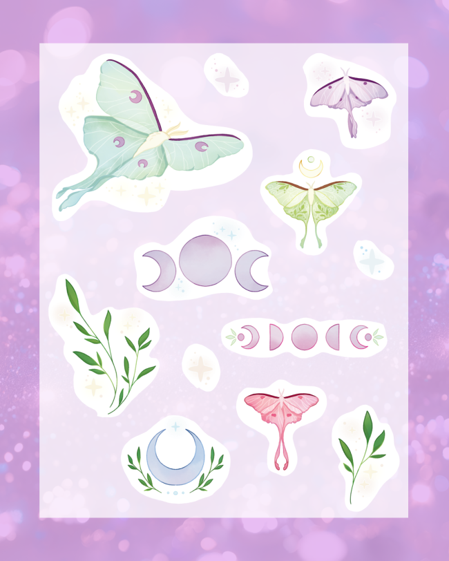 Pack de stickers - Papillon de nuit