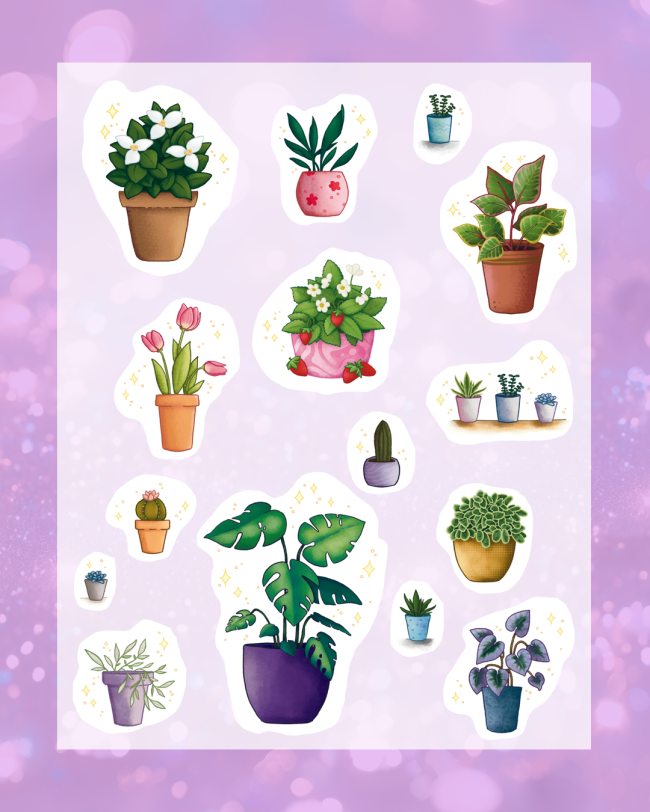 Pack de stickers - Petites plantes