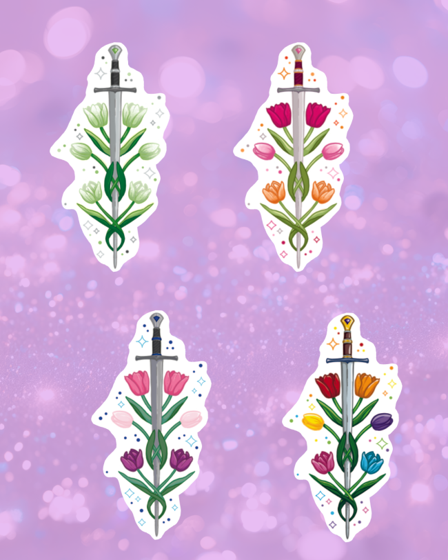 Stickers - Sword and tulips